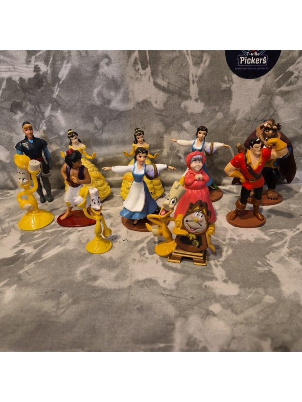 Disney Beauty And The Beast, Cinderella 12pc PVC Figures Set Lot~Cake Topper - Picture 1 of 16